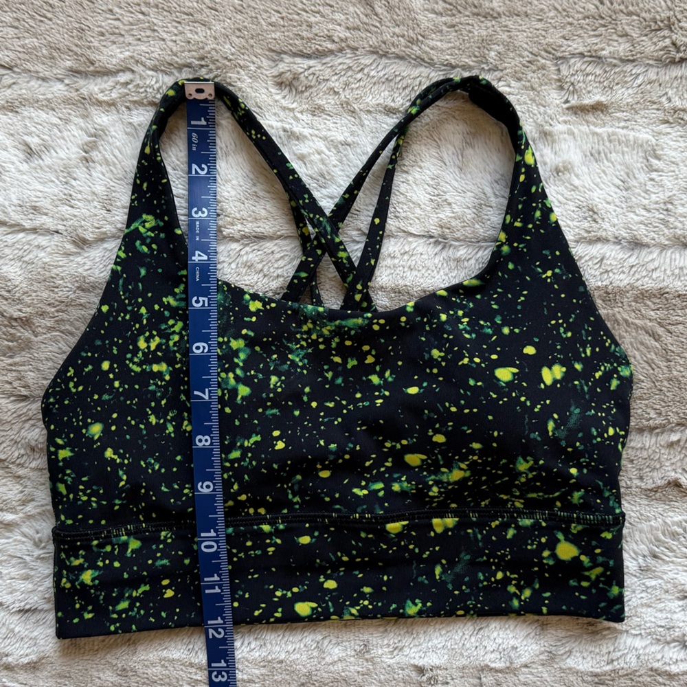 Lululemon Energy Longline Bra Medium Support, B-D Cups Sparks Fly Multi Size 6 - Picture 11 of 14